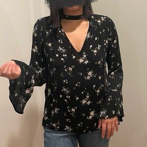 Floral American eagle blouse